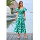thumbnail image 3 of Vestido PRETTYGARDEN de Primavera, Cuello Cuadrado, Manga Abullonada, Midi, Talla XL, 3 of 5