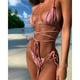 thumbnail image 3 of Traje de baño para mujer, conjunto de bikini de hilo para mujer, traje de baño de bikini con tanga para mujer, traje de baño de pieza para mujer, rendimiento finamente sintonizado, 3 of 6
