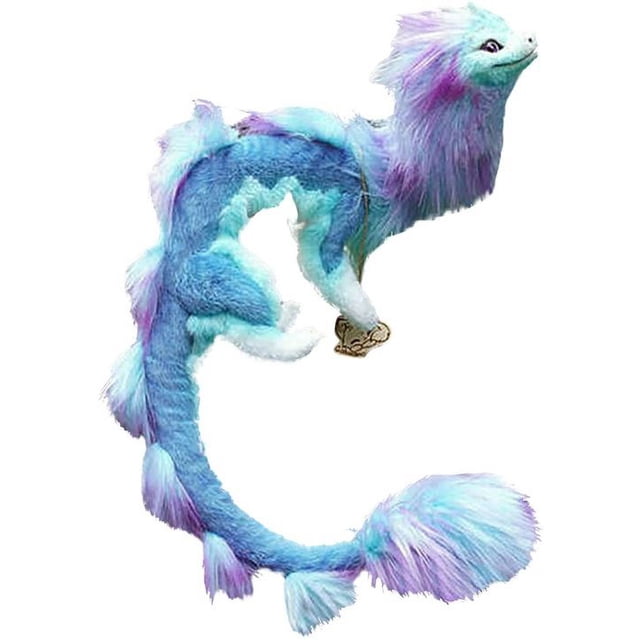 Peluche Dragon pour Raya y The Last Dragon Sisu HAOBUY Acción Modificable Jouet - Bleu Violet