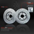 thumbnail image 3 of A-Premium Front Drilled and Slotted Disc Brake Rotors Set Compatible with Toyota Camry 1992-2006 Solara 1999-2003 Sienna 1998-2003 Avalon 1995-2004 Lexus ES300 1992-2001 2.2L 2.4L 3.0L 2-PC Set, 3 of 8