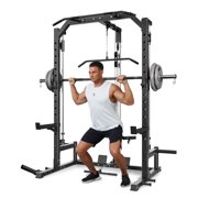 JoanKaren all-in-one Smith Machine with Cable Crossover System,1000 lbs Multifunctional Squat Rack for Home Gym Strength Training