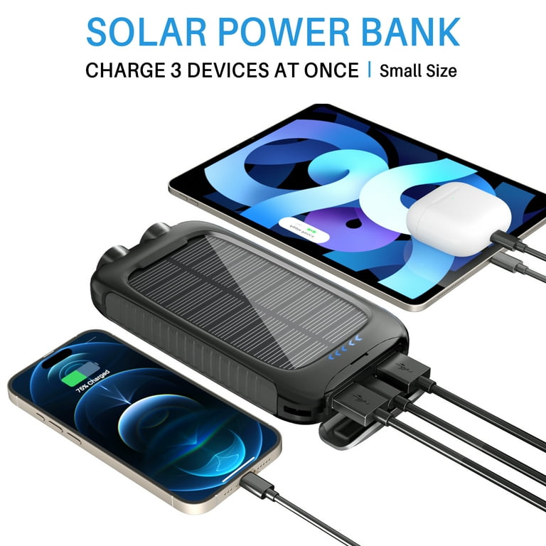 OWNTECH Portable Solar Charger with 38800mAh Capacity Dual USB and