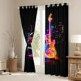 thumbnail image 3 of Feelyou Guitar Piano Curtains Pack of 2 (42x84 Each), Musical Note Music Curtains Blackout, 3 of 6
