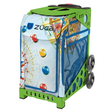 - Zuca Vertigo Sport Insert Bag & Green Frame with Flashing Wheels