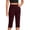 BSU101-Wine, variant on Lumtrix Capri Pants For Women High Waisted Straight Leg Sim Fit Stretch Lightweight Trousers Casual Work Golf Capri With Pockets Orange M