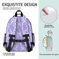 thumbnail image 5 of Paisley and Floral White Pattern Cute School Backpack Bag for School with Padded Back and Adjustable Shoulder Straps 15.25"x11.5"x5.25", 5 of 5