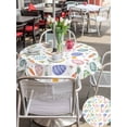 thumbnail image 4 of Easter Eggs Outdoor Tablecloth - 60 Inch Round Dining Table Cover, Spring Carrots Botanical Flowers Butterfly Waterproof Outdoor Table Cloth with Umbrella Hole & Zipper for Picnic/Patio/Party, 4 of 7
