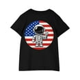 thumbnail image 4 of Kids Independence Day Graphic Tee Boys Girls American Flag Graphic T-Shirt Cute Round Neck Short Sleeve Cotton Top Black 4-5 Years, 4 of 6