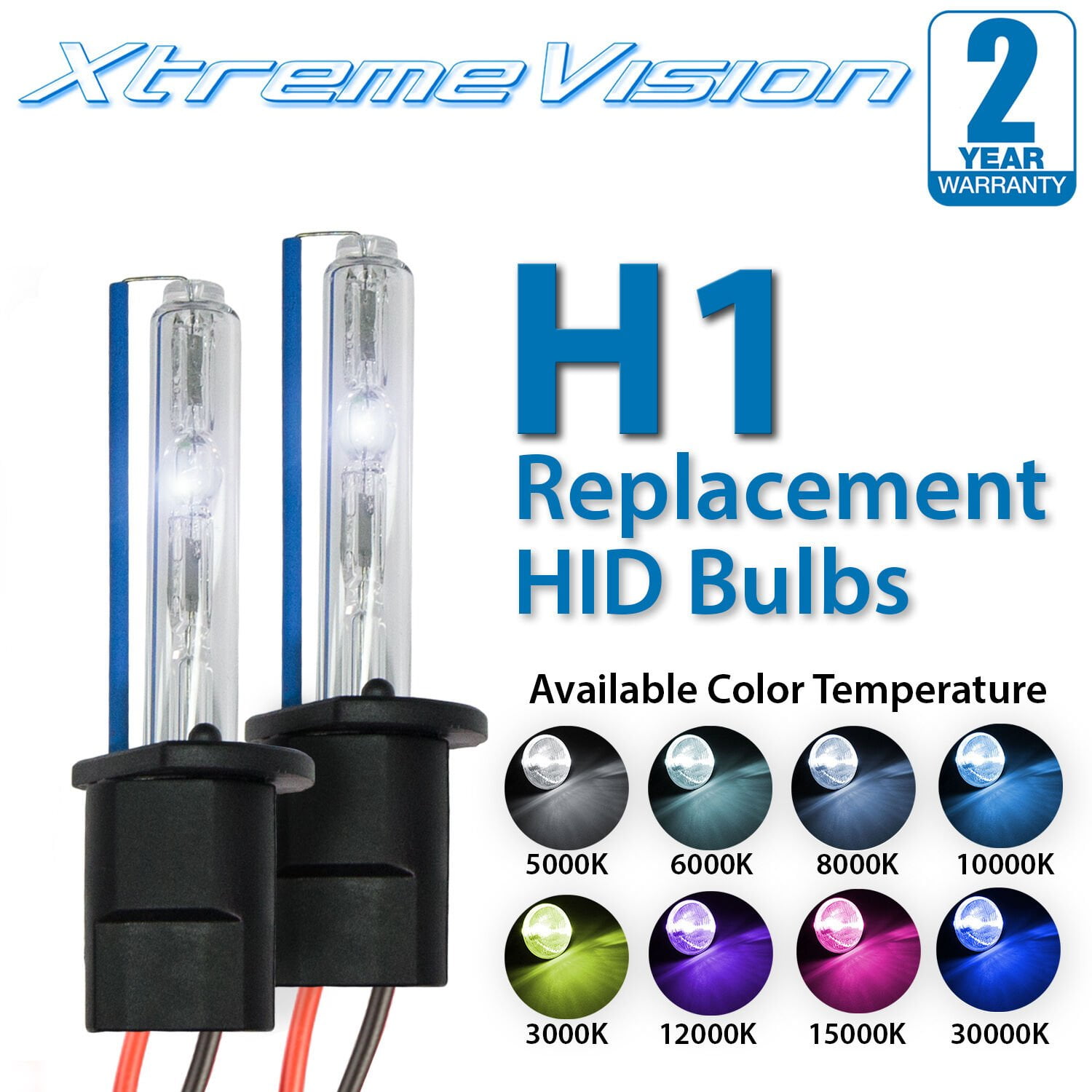 10000K Dark Blue Autolizer 35W Xenon HID Lights H1 