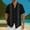 Black, variant on ZZwxWA Mens Short Sleeve Shirts Linen Cotton Button Down Embroidered Wedding Shirt Summer Beach Tops up to 65% Off