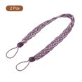 thumbnail image 3 of Uxcell 2Pack 58cm/23" Curtain Tiebacks Braided Drapery Holdback Holder, Purple/Silver, 3 of 6