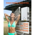 thumbnail image 2 of KFFKFF Chauffe-Eau Portatif au Propane, Chauffe-Eau Extérieur Sans Réservoir 10 L, 68000 BTU 2,64 GPM Eau Chaude Instantanée, avec Ensemble d'Accessoires + Régulateur, 2 of 9