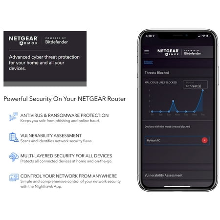 NETGEAR - Nighthawk AC2300 Dual-Band Wi-Fi 5 Router - Black