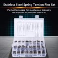 thumbnail image 2 of ZOUSSIQI 280Pcs Spring Pin, Stainless Steel Spring Tension Pins Set M1.5 M2 M2.5 M3 M4 M5 M6 M8 Spring Bars Link Pins with Box CA919-66458, 2 of 9