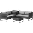 thumbnail image 1 of CoSoTower 4 Piece Patio Furniture Set with Coffee Table and Corner Table for Backyard, Porch, Poolside, Balcony, Garden, 1 of 7