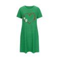 thumbnail image 5 of HomeGardon Women's Sleepwear Nightgowns for Women,Fashion Print Medium Length Dress Oversized Short Nightgown Fashion Chest Print Short Sleeve Nightdress,S-XXL, 5 of 5