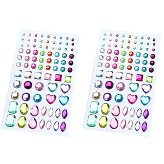 OUNONA Sticker Kids Rhinestone Crystal Self Adhesive Gems Stickers Art  Party Craft Bling Face Nail Jewel Crafts Jewels Favors 