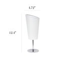 thumbnail image 4 of Simple Designs Mini lampe de table chromée avec abat-jour en tissu incliné, 4 of 9