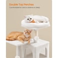 thumbnail image 3 of Árbol para gatos Feandrea de felpa, torre multinivel de 112 cm, color blanco crema, 3 of 6