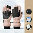 thumbnail image 2 of CAIXIA Snow Gloves For Men Women's Winter Ski Gloves Thermal Lined Touchscreen Compatible for Cycling and Cold Weather Activities,Pink, 2 of 3