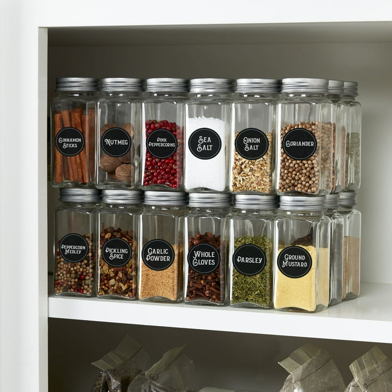 Kamenstein 24 piece Empty 4 ounce Glass Jar Kitchen Spice