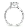 thumbnail image 2 of 14k White Gold Solitaire 1.9ct. Round Bezel Moissanite Engagement Ring Size 5.5, 2 of 6