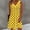 Dress-16Yellow, variant on Xdegoge Summer Dresses for Women Relaxed Fit Sleeveless V-Neck Shift Dress Polka Dot Print Knee Length Dresses Casual Beach Vacation