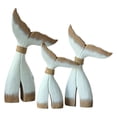 thumbnail image 2 of 3 figuras de madera con colas de ballena, estatuas, manualidades, decoración, ilustraciones, adornos, animales Marrón Blanco, 2 of 9