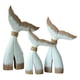 thumbnail image 2 of 3 piezas de estatua de cola de ballena de madera, figura decorativa, regalo coleccionable, animal Marrón Blanco, 2 of 9