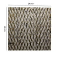 thumbnail image 5 of Modern Style Wooden Wall Decor with Patterned Carving, Small, Silver - Saltoro Sherpi, 5 of 5