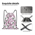 thumbnail image 3 of Yiaed Orchids Flowers Print Drawstring Bags Drawstring Backpack Bulk String Back Pack Gym Sport Bag-Small, 3 of 5
