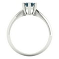 thumbnail image 4 of 1 ct Marquise Cut Natural London Blue Topaz Solitaire Engagement Ring for Women in 18K White Gold, 4 of 5