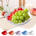 thumbnail image 1 of Birdeem Modern Plastic Fruit Bowl - 8.3" Irregularity Snack Tray for Kitchen, Living Room, Multipurpose Serving Dish for Melons, Candy, Vegetables, Hot Pot Accessories (5 Colors), 1 of 7