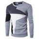 thumbnail image 1 of Sudadera de manga larga con cuello redondo y bloques de color para hombre Jersey informal, 1 of 3