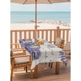 thumbnail image 2 of Outdoor Tablecloth with Umbrella Hole for Patio/Picnic/Party/Camping, Purple Lavender Waterproof Table Cloth Rectangle Table Cover Washable, Spring Floral Flowers Truck Farmhouse Beige (54"x 80"), 2 of 8