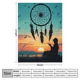 thumbnail image 4 of Creative Vintage Art Print Flannel Home Fall Cover Blanket,Multi-Size, 4 of 6