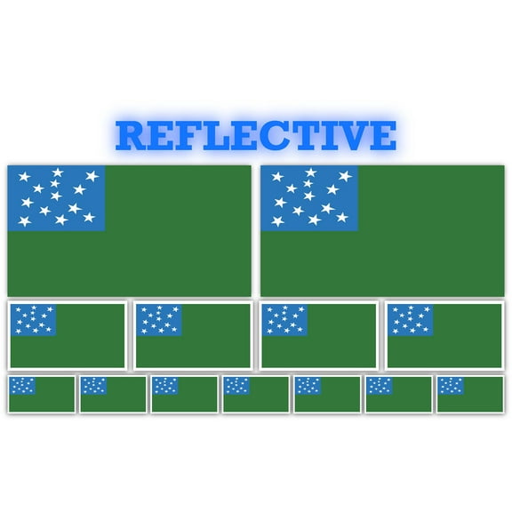 13 Pack the Vermont Republic Flags | (x2) 4x2 inch, (x4) 2x1 inch, (x7) 1x.5 inch flag stickers | Country State Flags Pack Stickers for Cars, Trucks, Laptops, Bikes, Toolboxes