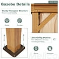 thumbnail image 3 of Hommow 12' x 14' Hardtop Gazebo Aluminum Frame Gazebo with Galvanized Steel Double Roof, 3 of 8