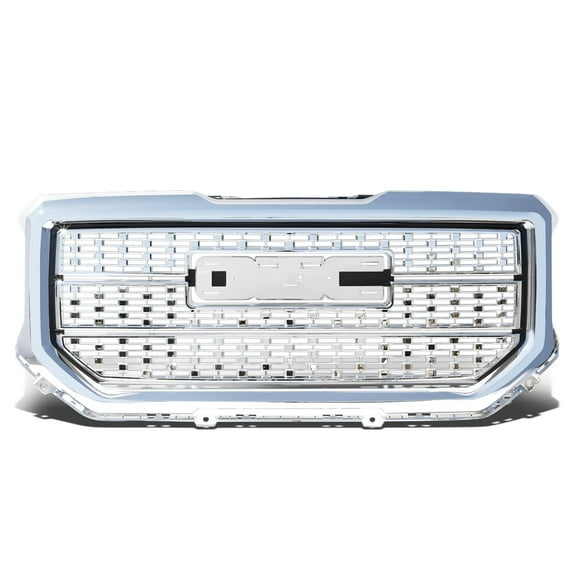 DNA Motoring For 16-18 GMC Sierra 1500 All Chrome Denali Style Front Bumper Hood Grille