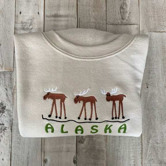 Alaska Embroidered Crewneck Sweatshirt