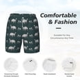 thumbnail image 6 of Picia Turtle Chrysanthemum pattern Mens Swim Trunks with Compression Liner Stretch Beach Shorts Quick Dry with Zipper Pockets No-Chafing Board Shorts-XX-Large, 6 of 9