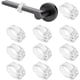 thumbnail image 1 of Juego de 10 topes para manija de puerta Tope de puerta de PVC transparente Ø18 mm, 1 of 5