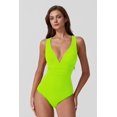 thumbnail image 4 of Womens Sexy V Neck One Piece Bathing Suit Cross Back Swimsuit High Waist Monokini, 4 of 12