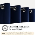 thumbnail image 6 of ZOPZO Blackout Curtains Thermal Insulated, Navy Blue, 52W x 63L Inch, Noise Reducing Grommet Drapes for Bedroom and Living Room, 2 Panels, 6 of 9