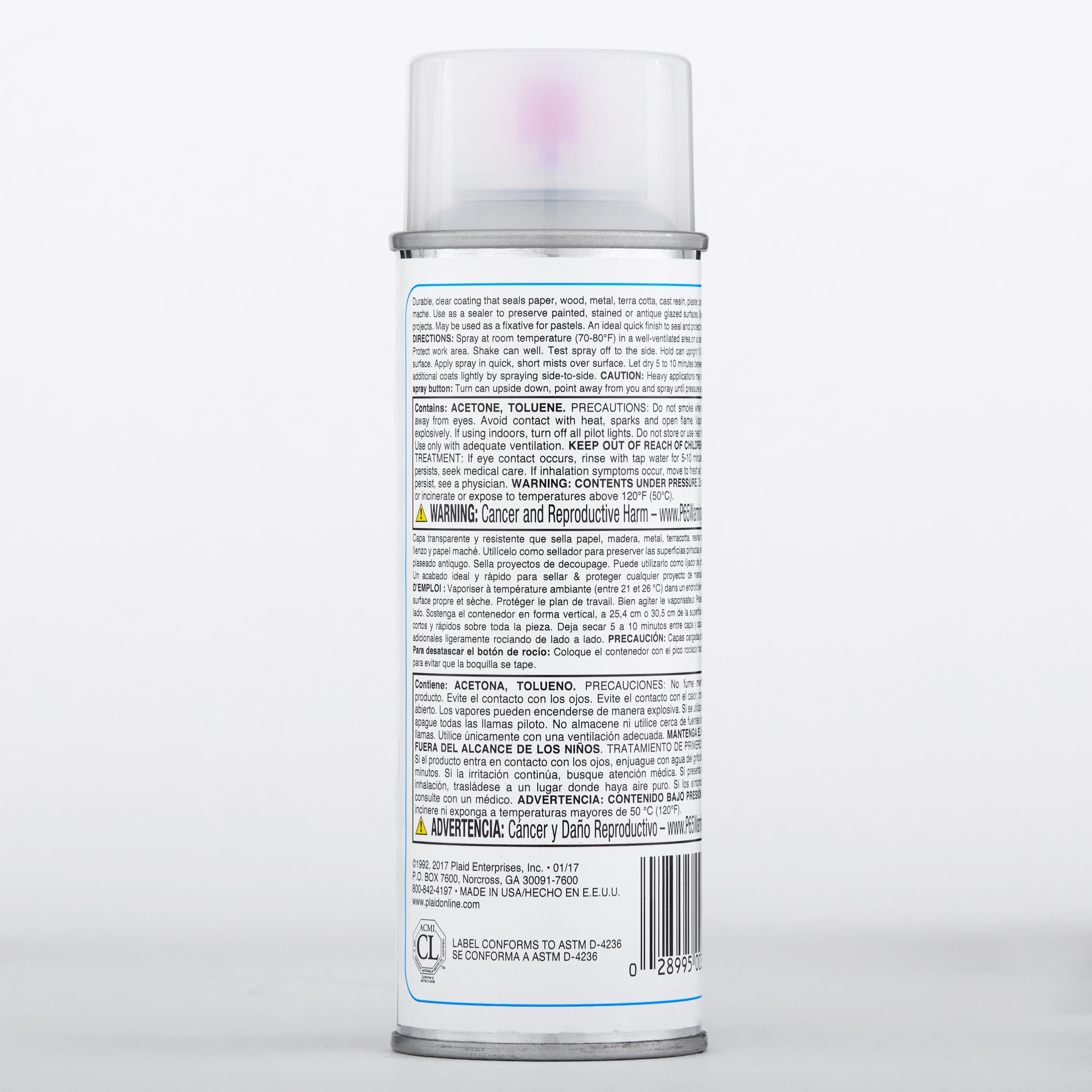 Plaid Patricia Nimock' s Clear Acrylic Spray Sealer, Gloss, 12 oz. 