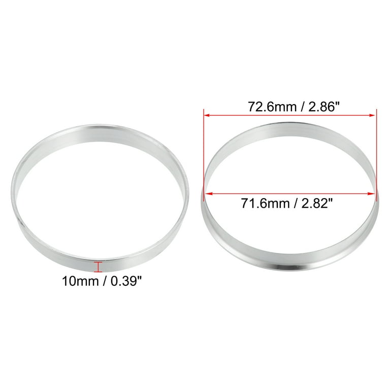 Unique Bargains Aluminum Alloy Car Hub Centric Rings Wheel Spacer Silver  Tone 4pcs : Target