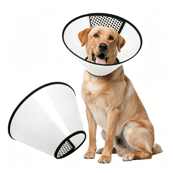 DUPAI Dog Cone Collar Surgery Recovery Adjustable Soft Elizabethan Collar Anti-Lick Protective Neck E-Collar Dogs S Adjustable Soft Elizabethan Collar Anti-Lick Protective Neck E-Collar Dogs