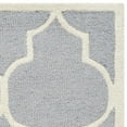 thumbnail image 5 of SAFAVIEH Cambridge Kevin Geometric Wool Area Rug, Silver/Ivory, 4' x 6', 5 of 7