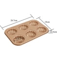 thumbnail image 2 of 6-Cup Madeleine Pan, Nonstick Shell Shape Baking Cake Mold Pan, for Oven Baking, 2 of 5