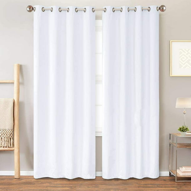 White Blackout Curtain Liner For Living, 100 Blackout Grommet Top Curtain Liner